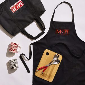 My Kitchen Rules Branded Merchandise by Chicane Marketing. We've partnered with Channel 7 over the years to create unique and sought after branded products for the true MKR fans.